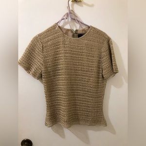 Vintage Carmen Marc Valvo crochet top Small